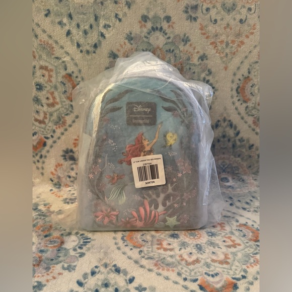 Loungefly Disney The Little Mermaid Under The Sea Mini Backpack New - Picture 5 of 10